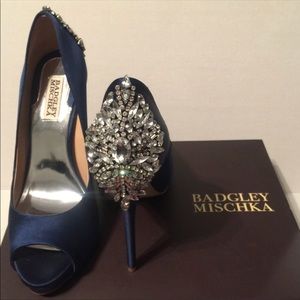 Navy Badgley Mischka Pumps